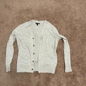 Mens Gray Heather Cardigan Sweater Banana Republic